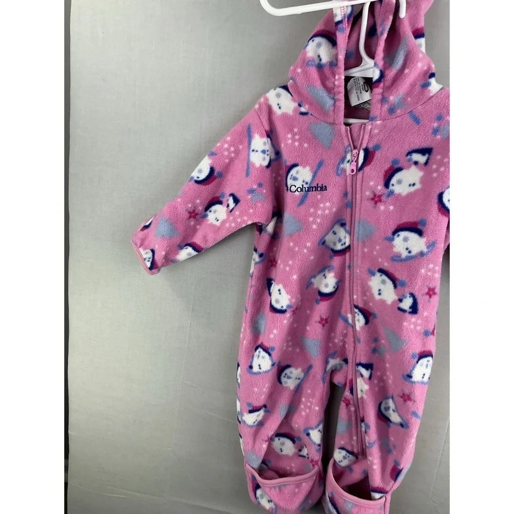 Columbia Pink Fleece Snowsuit Bunting 18 Month